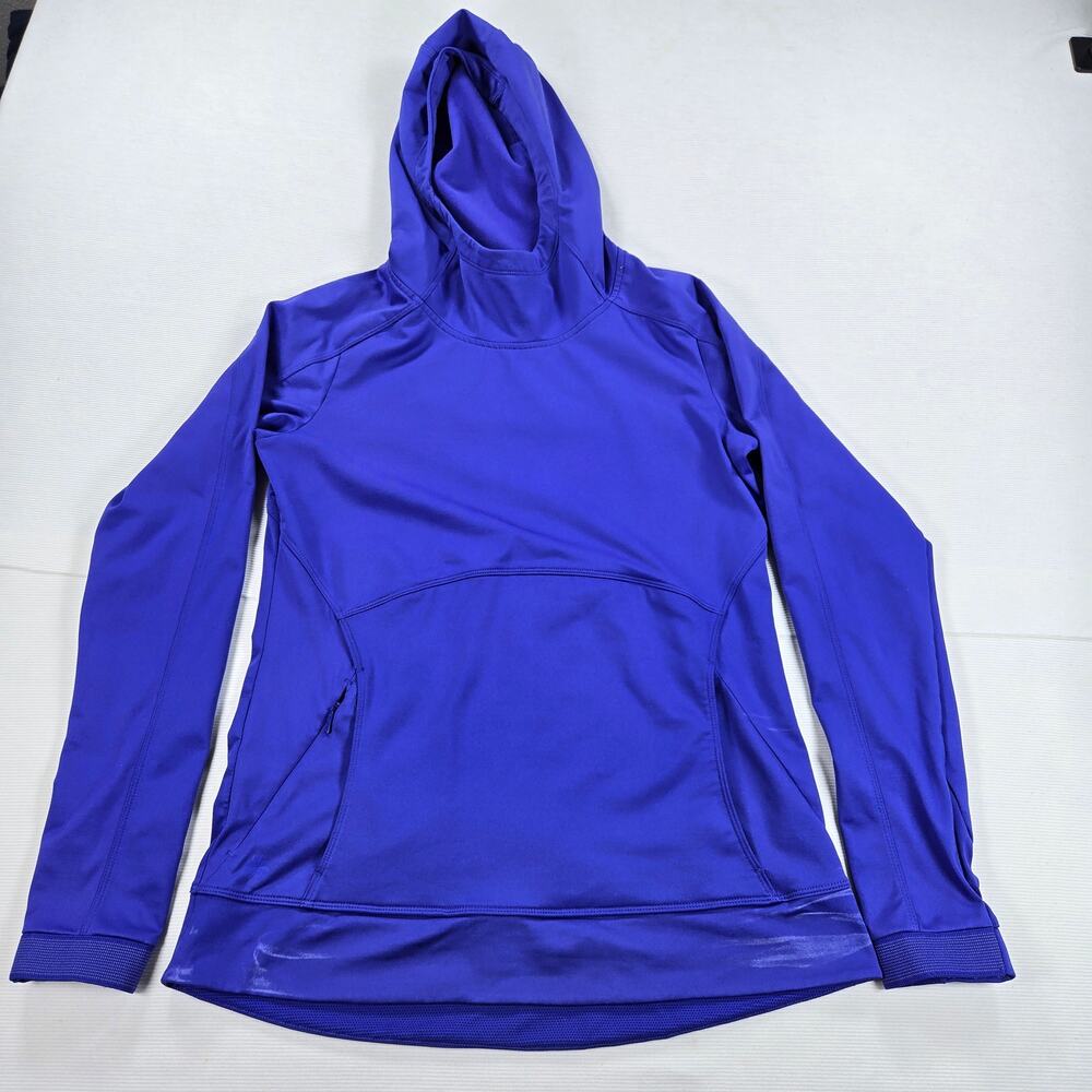 Athleta Striated Stowe Purple Athletic Running Hoodie Women's Size Medium